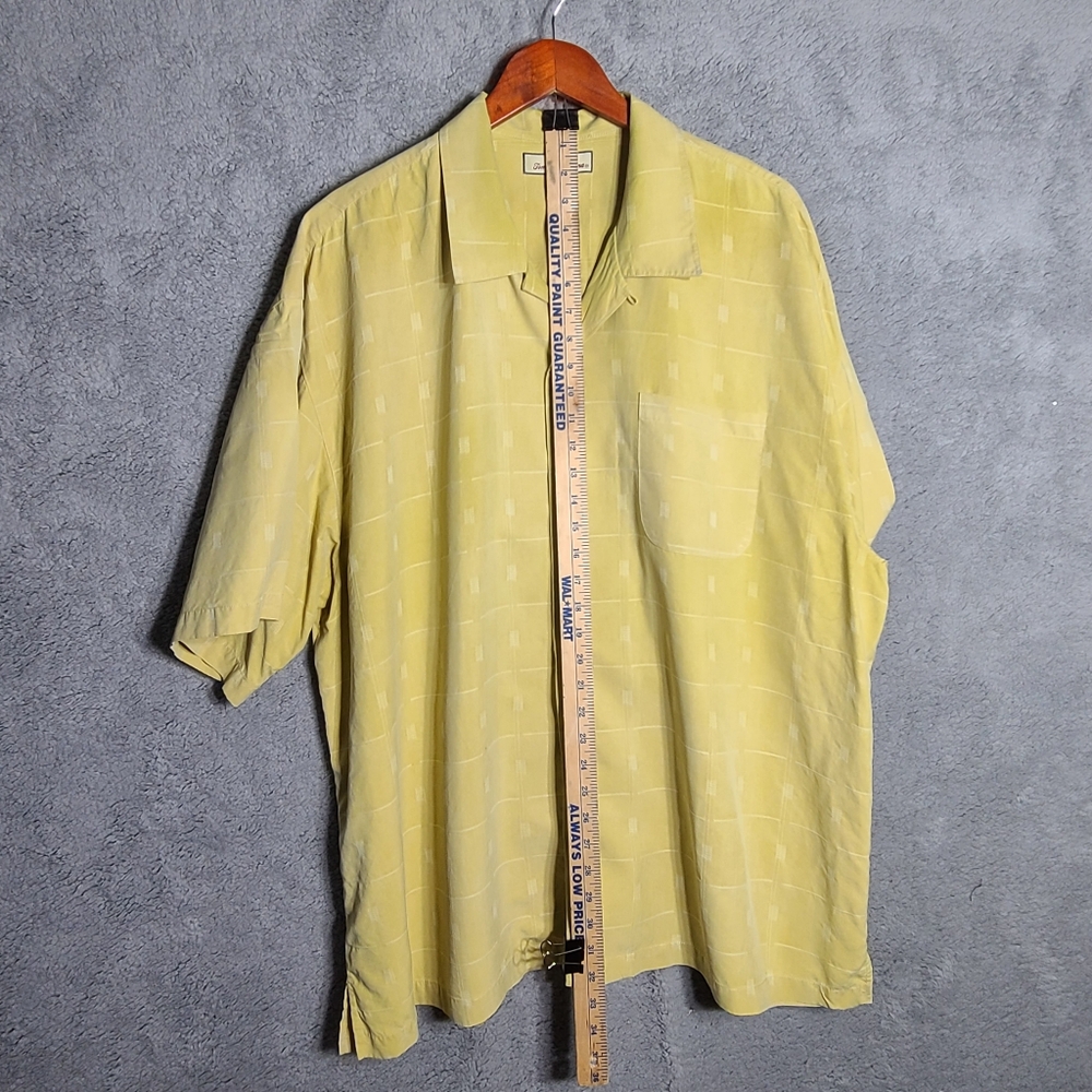 Tommy Bahama Yellow Silk Short Sleeve Shirt XXL - Picture 5 of 8